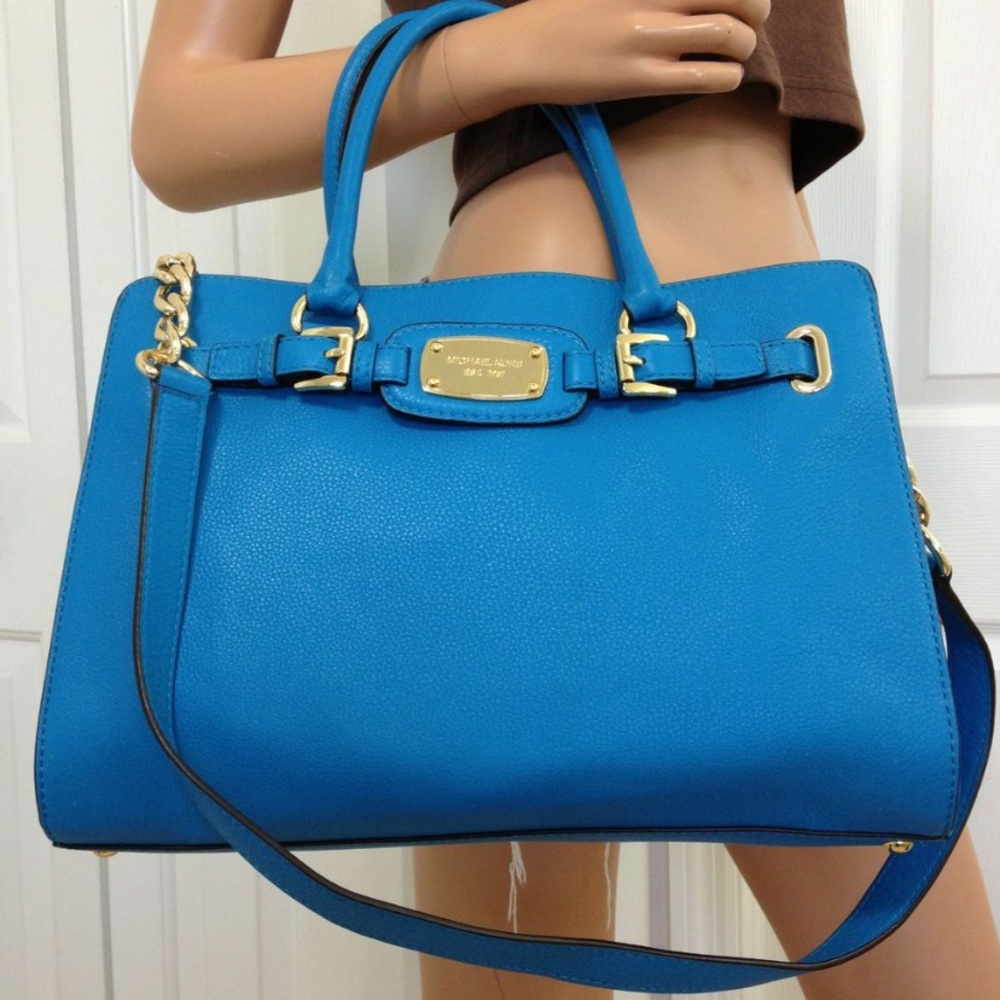 Michael Kors tote turquoise Hamilton east west
